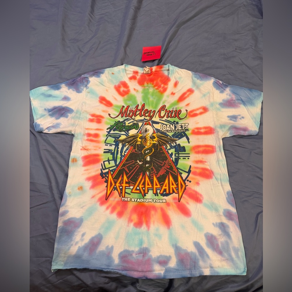 Fruit of the Loom Tie-Dye Crewneck Tee - Red, Green, Blue